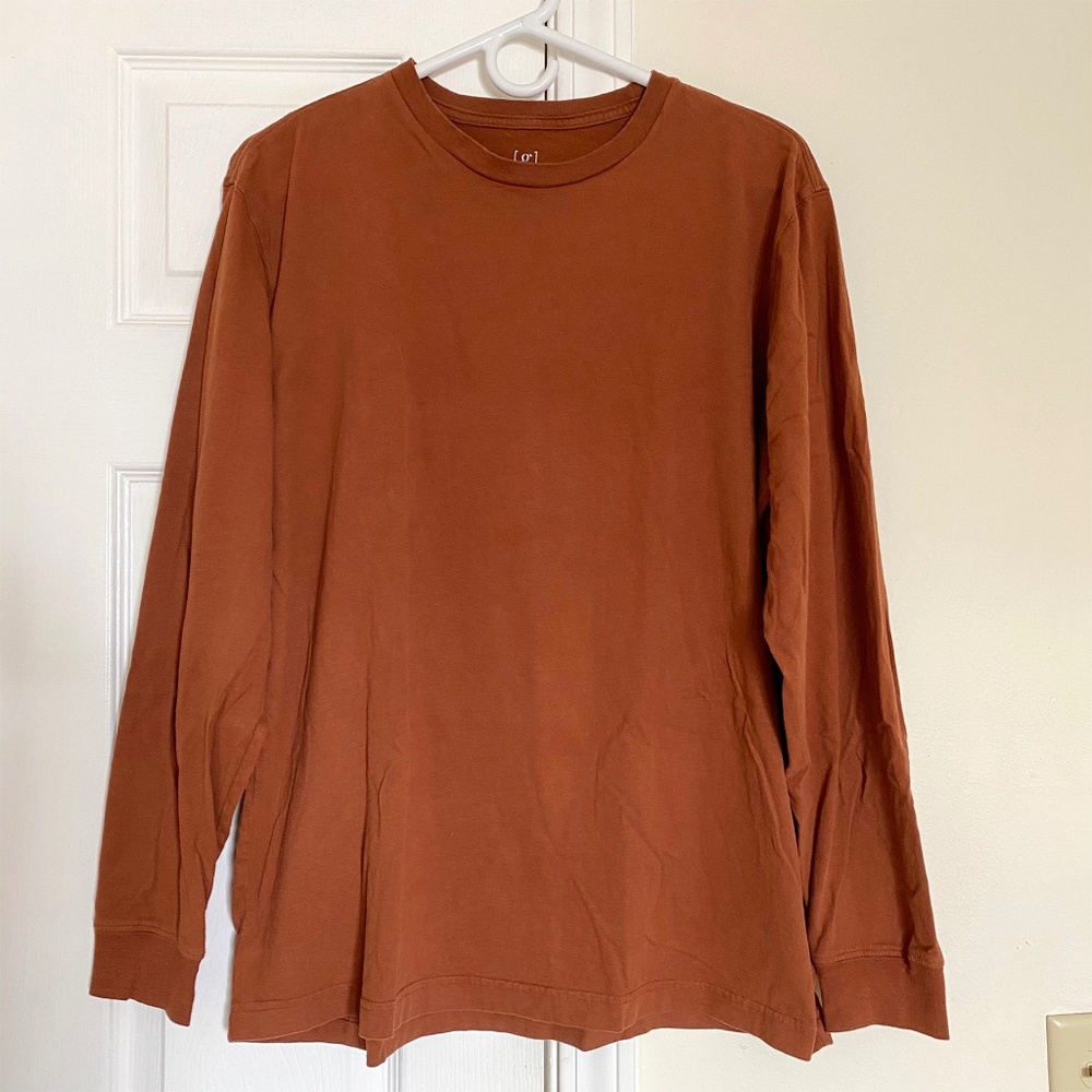 Men's 100% Cotton Long Sleeve Shirt, Size Large